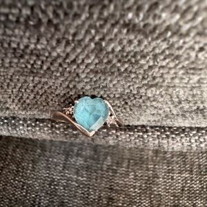 Blue Topaz heart ring